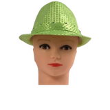 Neon Yellow LED Fedora with 14 White Lights (Each)