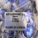 30mm Round Plastic Stones - Royal Blue (Gross)