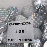 30mm Plastic Stones w/Holes - Crystal AB (Gross)