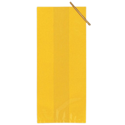 Yellow Solid Cello Bag  (Pack of 20)