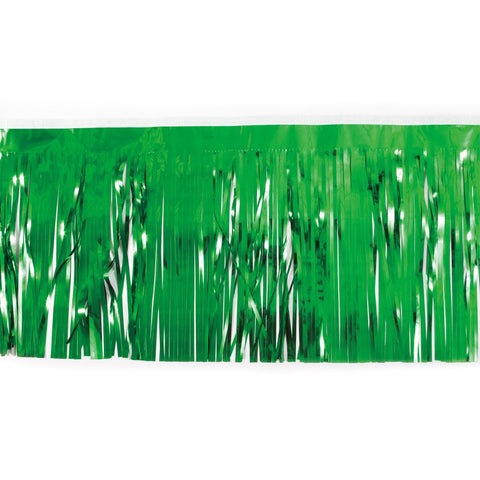 Green Metallic Fringe 15" X 10' (Pack)
