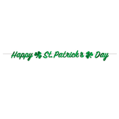 Foil Happy St. Patrick's Day Banner 7.25" x 7' (Each)