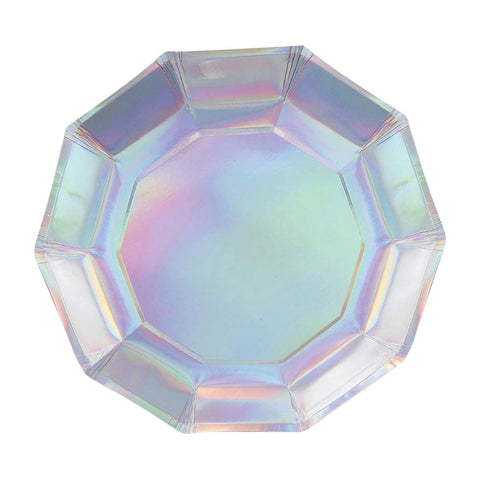 Iridescent Decagon Plate 7" (Pack of 8)