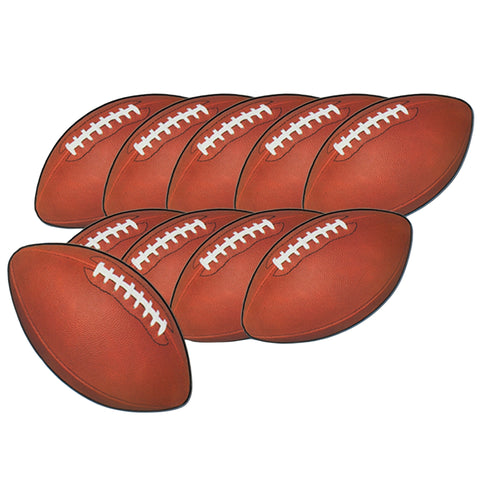 Mini Football Cutout - Printed on Two Sides 4.5" (Pack of 10)