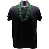 33" Round Metallic Dark Green Mardi Gras Beads (6 Dozen - 72 Necklaces)