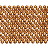 33" Round Metallic Orange Mardi Gras Beads (Case - 60 Dozen)