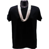 33" Round Pearl White Mardi Gras Beads (6 Dozen - 72 Necklaces)