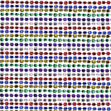 33" 7mm Dice Metallic 6 Color Mardi Gras Beads