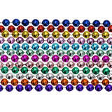 33" 7.5mm Round Metallic 12 Color Mardi Gras Beads