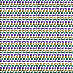 33" 7.5mm Globe Metallic Purple, Gold and Green Mardi Gras Beads