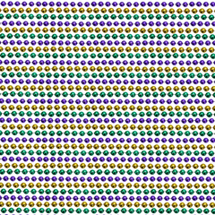 33" 7.5mm Round Metallic Purple, Gold and Green Mardi Gras Beads