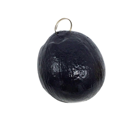 Glossy Black 1/2 Coconut Shell Medallion (Pack of 6)