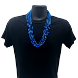 30" 7mm Blue Mardi Gras Beads (Pack of 8)