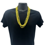 30" 7mm Gold Mardi Gras Beads (Pack of 8)