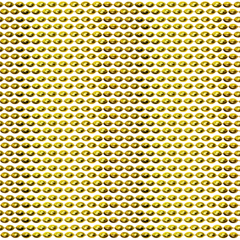 30" 7mm Gold Mardi Gras Beads (Pack of 8)
