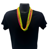 30" 7mm Neon Mardi Gras Beads (Pack of 8)