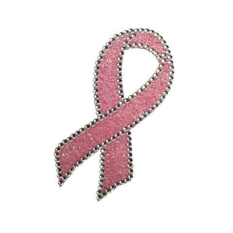 Breast Cancer Jewelry Glitter Sticker 2.5" x 1" (Each)
