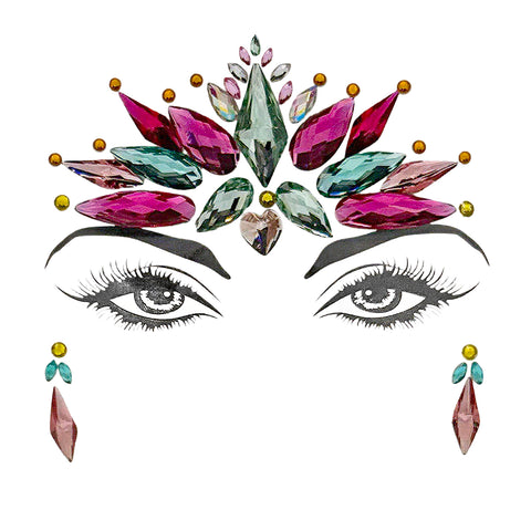 Jewled Tone Stick On Face Gems (Each)