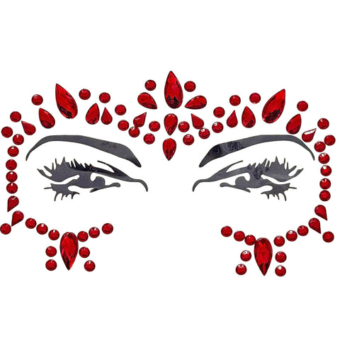 Red Stick On Face Gems (Each)