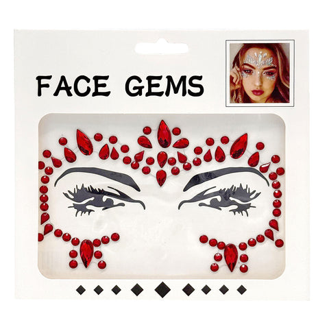 Red Stick On Face Gems (Each)