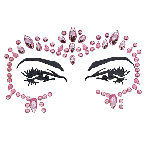 Light Pink Stick On Face Gems (Each)
