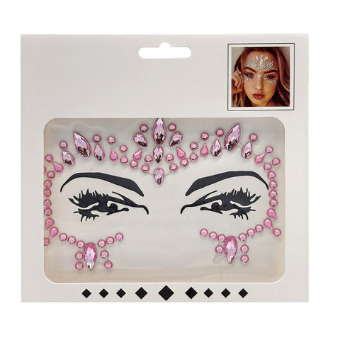 Light Pink Stick On Face Gems (Each)