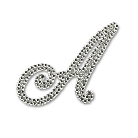 Glitter Script Letter "A" Sticker (Each)