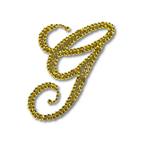 Glitter Script Letter "G" - Gold (Each)