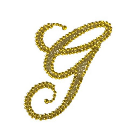 Glitter Script Letter "G" - Gold (Each)