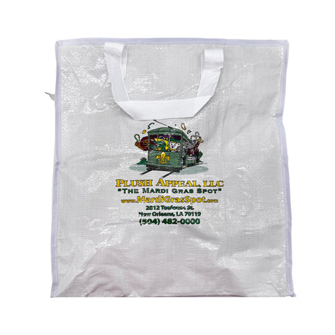 Zipper Bead Bag - Large White (Each)