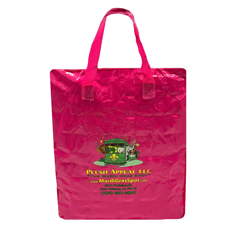 Zipper Bead Bag - Large Hot Pink (Each)