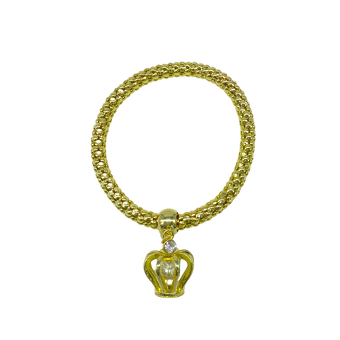 Gold Crown Charm Bracelet (Each)