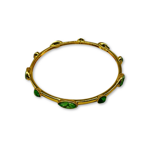 Green and Gold Bangle Bracelet (Each)