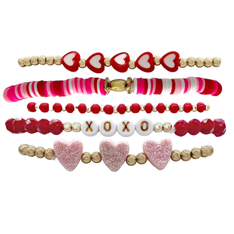 Valentine's Day Friendship Bracelet Set (Pack of 5)