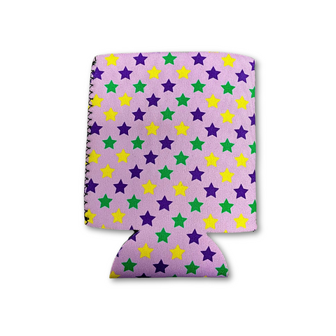 Purple, Green and Yellow Stars Coozie (Each)