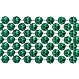 48" 12mm Cut Metallic Green Mardi Gras Beads