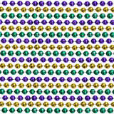 48" 12mm Round Metallic Purple, Gold and Green Mardi Gras Beads