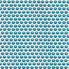 48" 12mm Round Metallic Turquoise Mardi Gras Beads