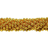 60" 12mm Round Metallic Gold Mardi Gras Beads - Case (10 Dozen)