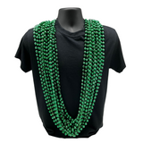 60" 12mm Round Metallic Green Mardi Gras Beads