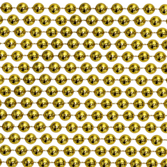 48" 14mm Round Metallic Gold Mardi Gras Beads