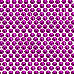 48" 14mm Round Metallic Hot Pink Mardi Gras Beads