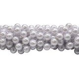 48" 18mm Round Pearl White Mardi Gras Beads