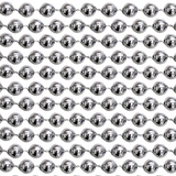 60" 18mm Round Metallic Silver Mardi Gras Beads