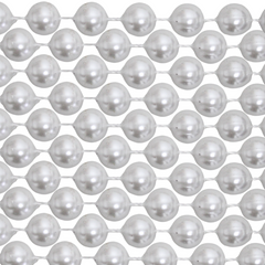 60" 22mm Round Pearl White Mardi Gras Beads