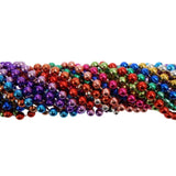 33" Round Metallic 12 Color Mardi Gras Beads (Case - 60 Dozen)