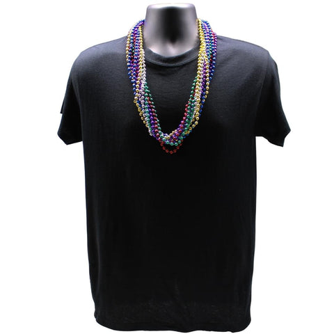 33 Round Metallic 6 Color Mardi Gras Beads (Case - 60 Dozen) – Mardi Gras  Spot