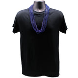 33" Round Metallic Dark Blue Mardi Gras Beads - Case (60 Dozen)
