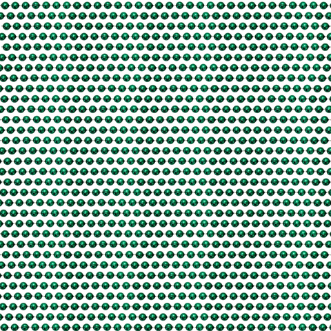 33" Round Metallic Green Mardi Gras Beads (Case - 60 Dozen)