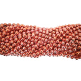 33" Round Metallic Orange Mardi Gras Beads (Case - 60 Dozen)